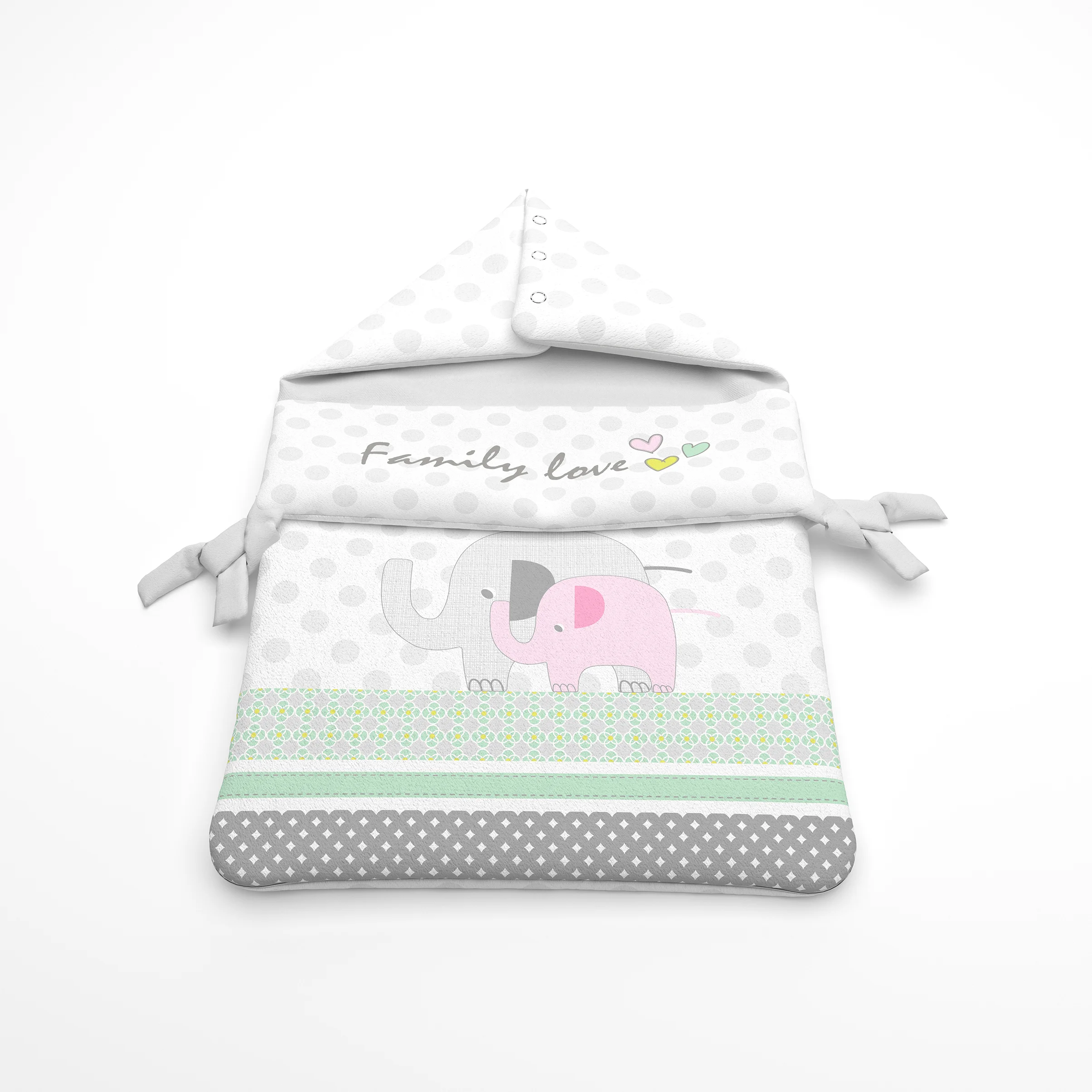 قنداق فرنگی زیپ دار Family love Girl